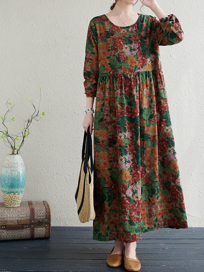 women's Printed Flower Smock Dress for the Wild at Heart