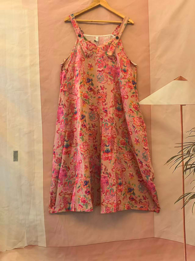 Women's Summer Lightweight Printed Loose Overall Dungaree