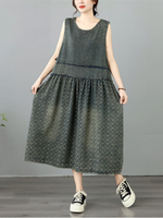Weekend-Ready Swing Denim Dress — Effortless Fit, Soft and Flattering Everyday