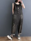 Women's Every Body Ripped Holes Wide Leg Dungarees