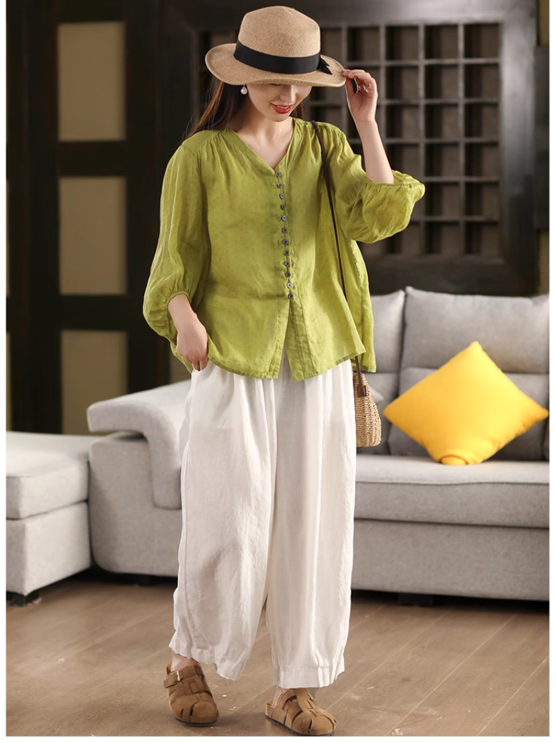 Women's Artistic Style & Cool Solid Color Plaid Bottom