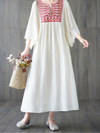 Women's White  A-Line Dress