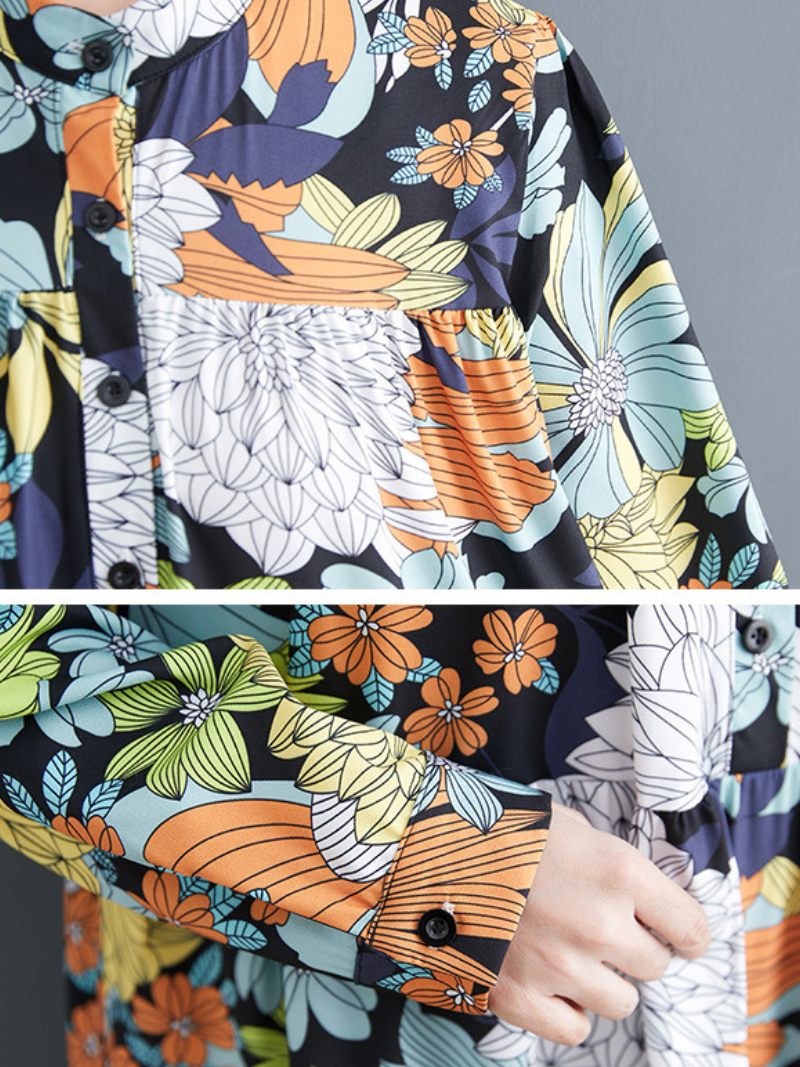 Vintage Floral Tiered Maxi Dress in Soft Polyester, Effortless Elegance