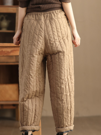 Women's Trouser Double-layer Vertical Stripe Bottom
