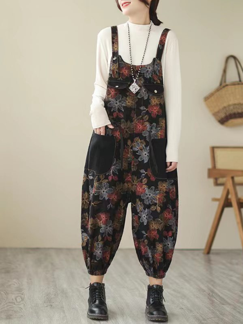 Women's Black Denim Romper