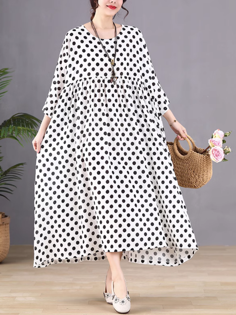 Women's Polka Dot Smock Dress