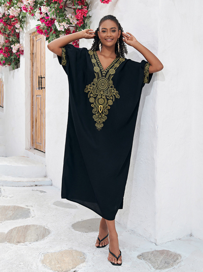 Women's Summer Breeze Embroidered kaftan dress