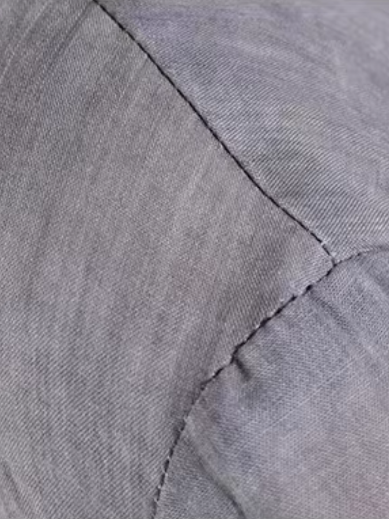 Asymmetric Longline Linen Shirt Tunic in Cotton Linen Blend, Refined