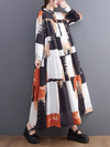 Women's Printing Collar A-Line Dress