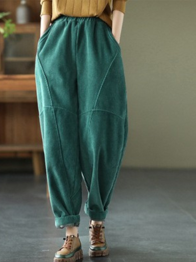 Women's Velvet Harem Winter Pants Bottom