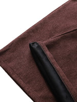 High Waist Fleece Lined Corduroy Wide Leg Pants for Women