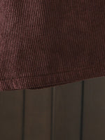 High Waist Fleece Lined Corduroy Wide Leg Pants for Women