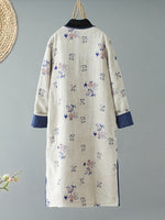 Dreamny Printed A-line Skirt Dress for Women | Linen Cotton Long Dress