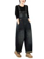 Easygoing Weekend Wide-Leg Denim Overalls