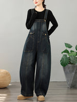 Easygoing Weekend Wide-Leg Denim Overalls