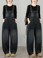 Easygoing Weekend Wide-Leg Denim Overalls