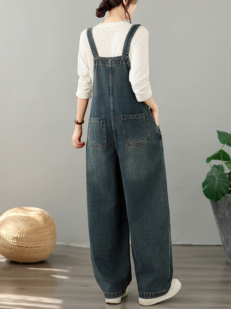 Vintage Weekend Patchwork Denim Overalls