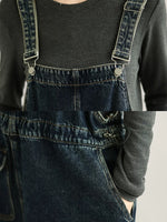 Retro Weekend Stylish Loose-Fit Denim Overalls