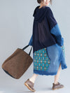 Adriana Vintage Patchwork Hooded Shift Dress