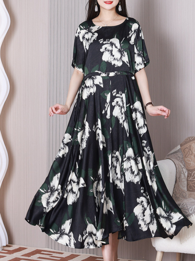 Women's Black A-line Dress