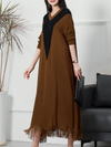 Women's Coffee Loose Midi-Dress