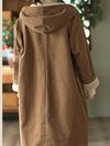 Women's Coffee Loose Hoodie Coat