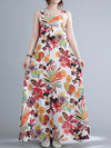 Sleeveless Cotton Floral A-Line Dress