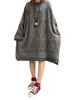 Trendy Women's Mid-Length Sweater Dress
