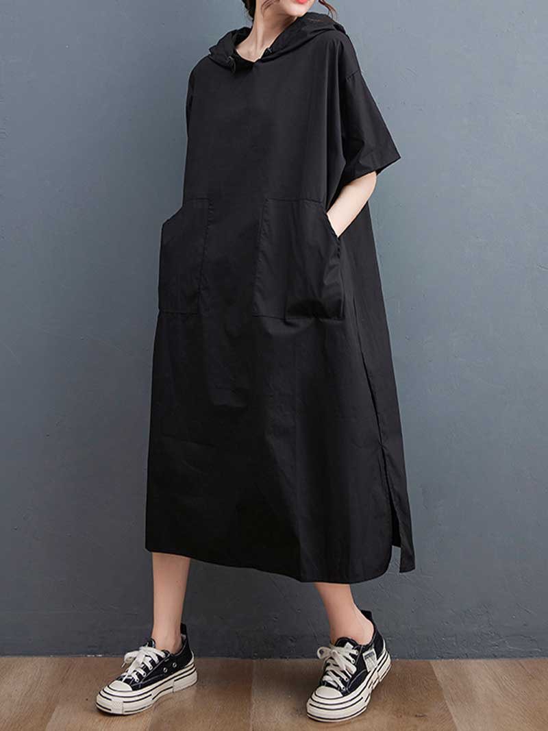 Robe mid de poche à double côté simple