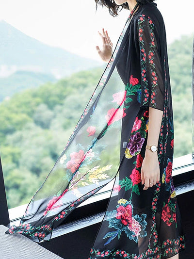 Evatrends cotton gown robe printed kimonos