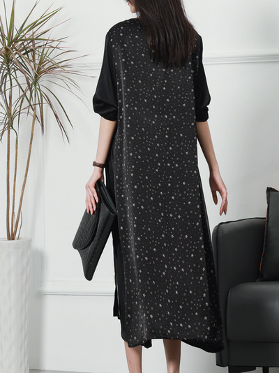 Women's Star Pattern Midi-Dress