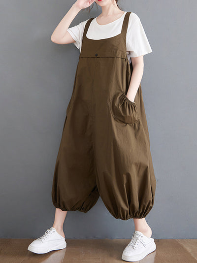 Dungarees cotton denim ripped jeans floral vintage retro style overall, 3/4 Pants, High-waisted,  Harem Pants