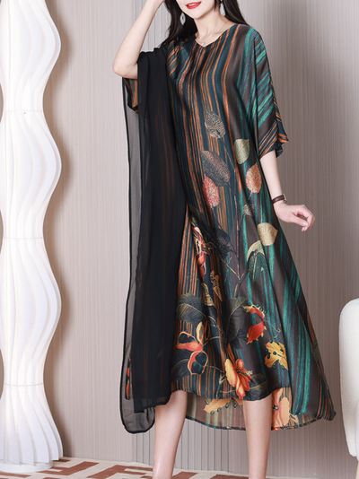 Women's Green A-line Dress