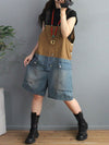 Dungarees, denim, vintage retro style overall, Short Dungaree