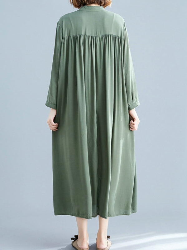 Ella es todo el vestido de camisa midi tiki