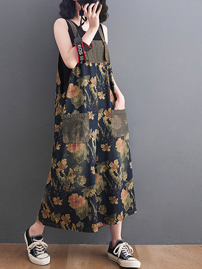 You Still Right Here  Denim Overalls Wide-Leg Jumpsuit