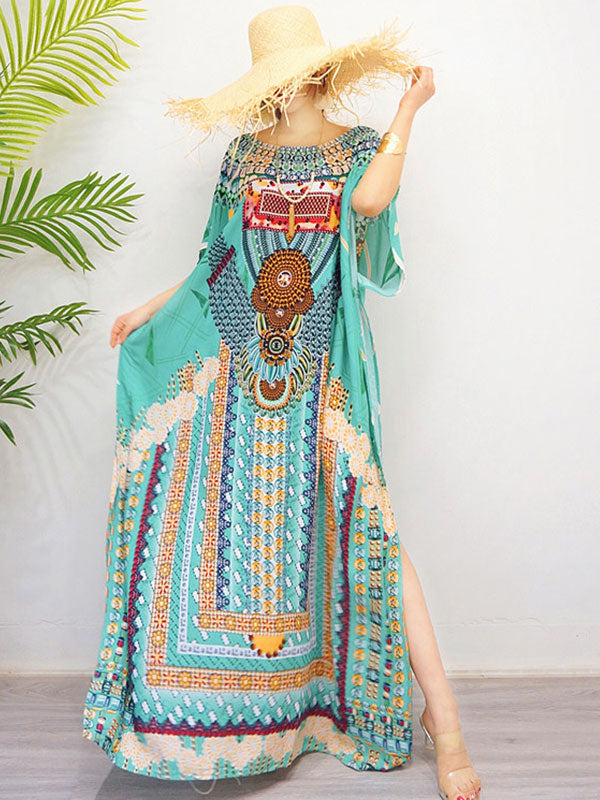 The Skyler Ethnic Style Fairy Floral Bohemian Maxi Dress