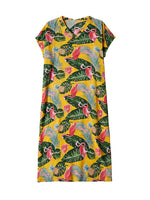 Feuilles de palmier et robe de Kaftan Flamingo Plus taille