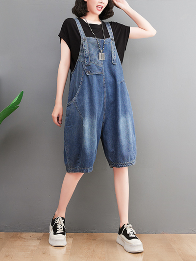 women's short dungaree dress