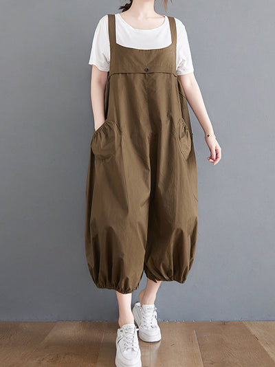 Dungarees cotton denim ripped jeans floral vintage retro style overall, 3/4 Pants, High-waisted,  Harem Pants