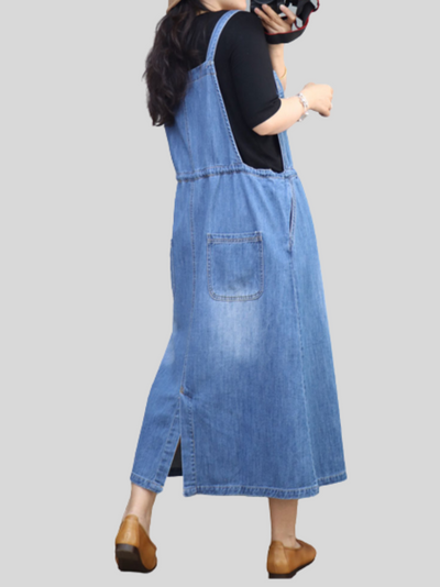 Women's Blue Strap Romper