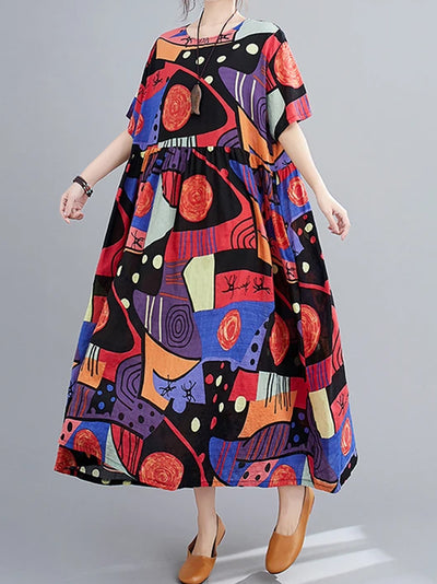 Take A Walk Smock Dress