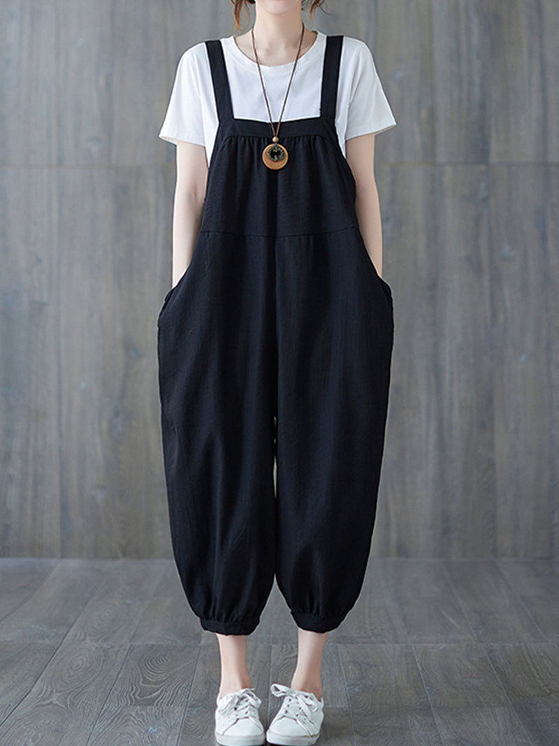 Dungarees cotton denim ripped jeans floral vintage retro style overall