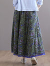 Double Layers Floral Printing Skirt