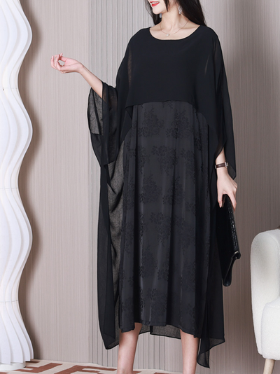 Women's Black A-line Dress