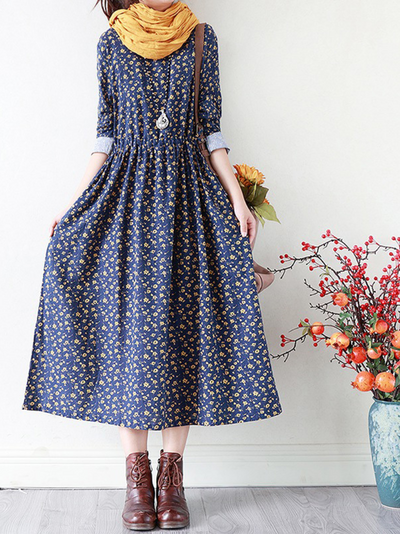 Women's Blue  A-line dress