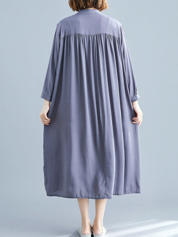 Ella es todo el vestido de camisa midi tiki
