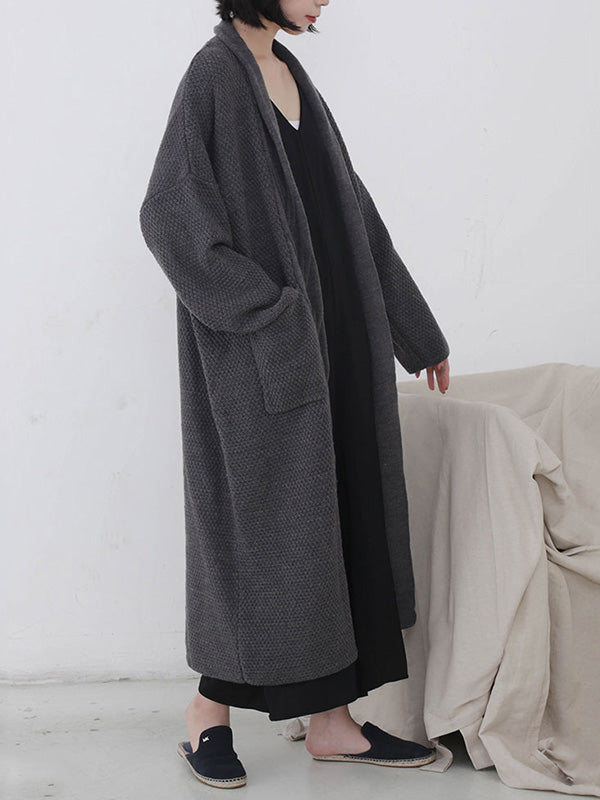 Pull à cardigan long diamant avec poche
