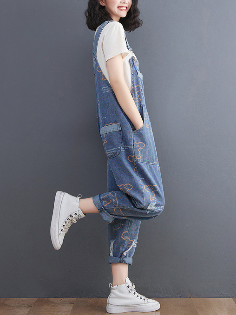 Women's Denim Blue Romper