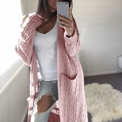 Ganzkörper-Twist-Pullover mit zwei Taschen